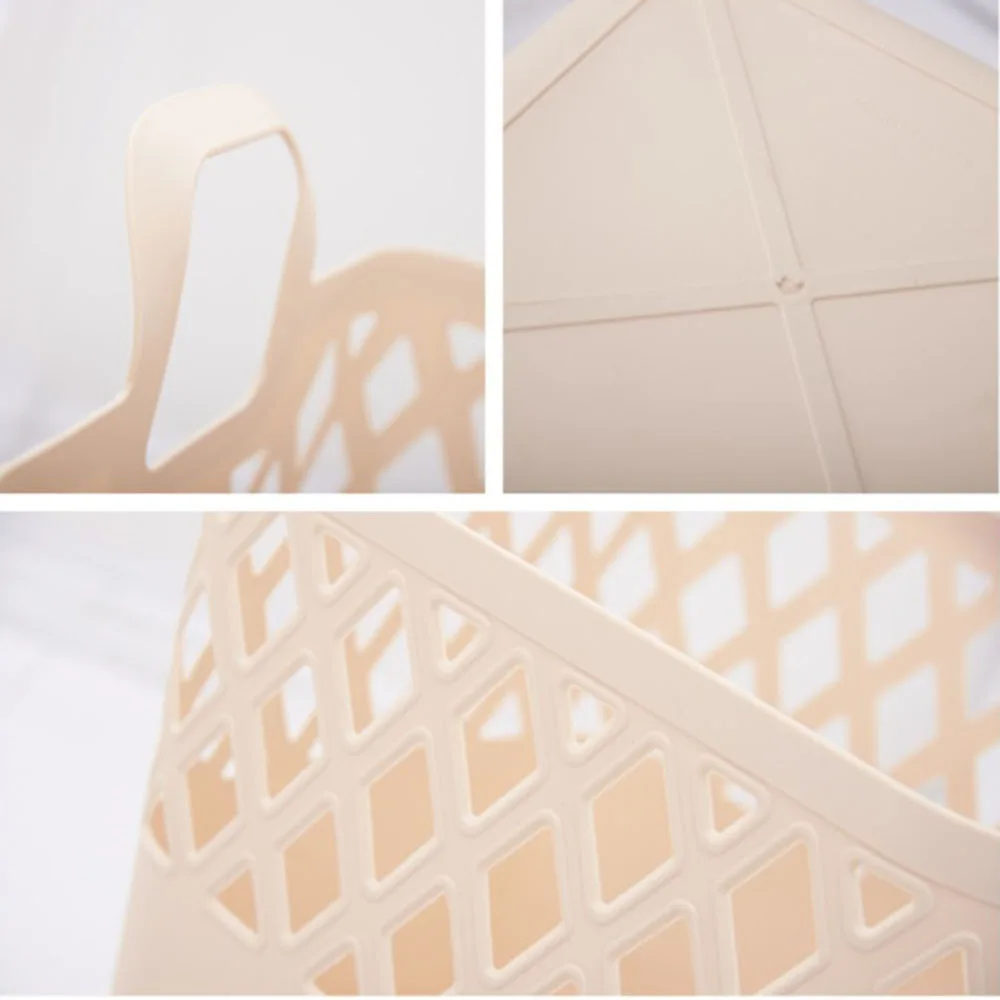 High Quality Plastic Square Cross Border Home Storage Baskets with Handles for Bathroom Organization Multi-Purpose Use