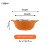Bol à soupe de 9 pouces en grain de bois.
