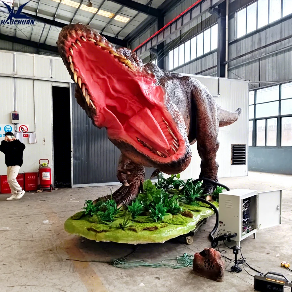 Full Body Movable Dino Professional High-end Interactive T Rex Animatronic Life Size Dinosaur Made in China for Amusement Park