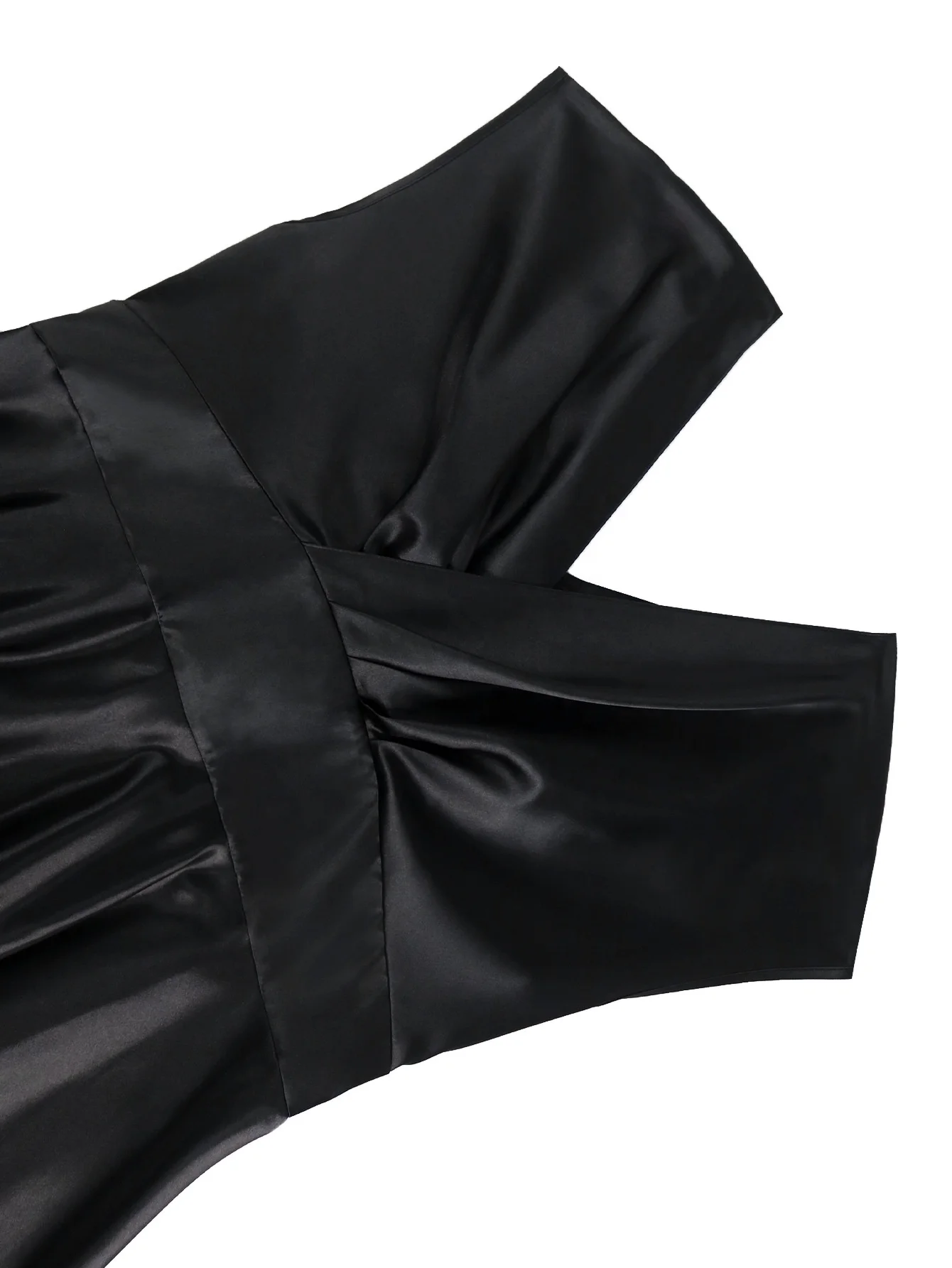 black satin dress for funeral Black Bridesmaid Dresses in Satin and Plus Size Gowns Black / 14