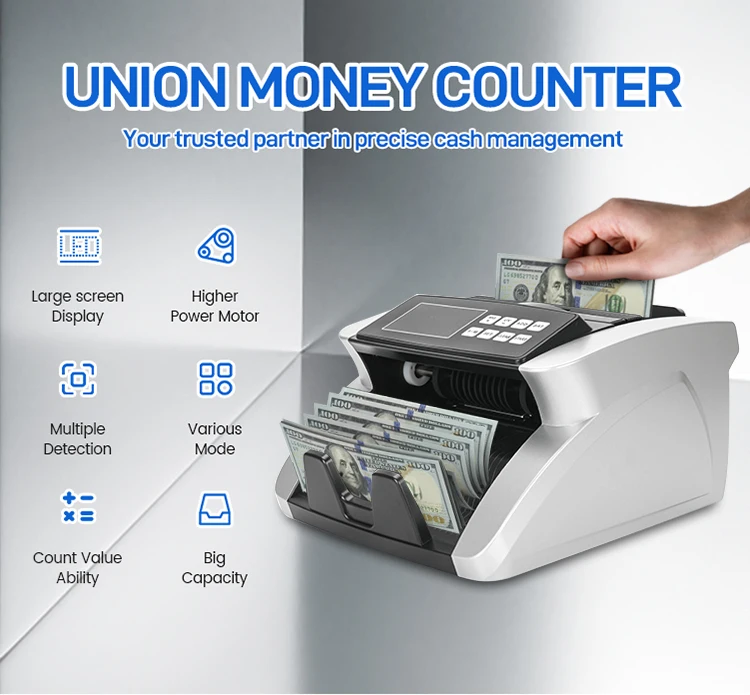 UNION 0711 Automatic Money Counting Machine Note Count Money Detector ...