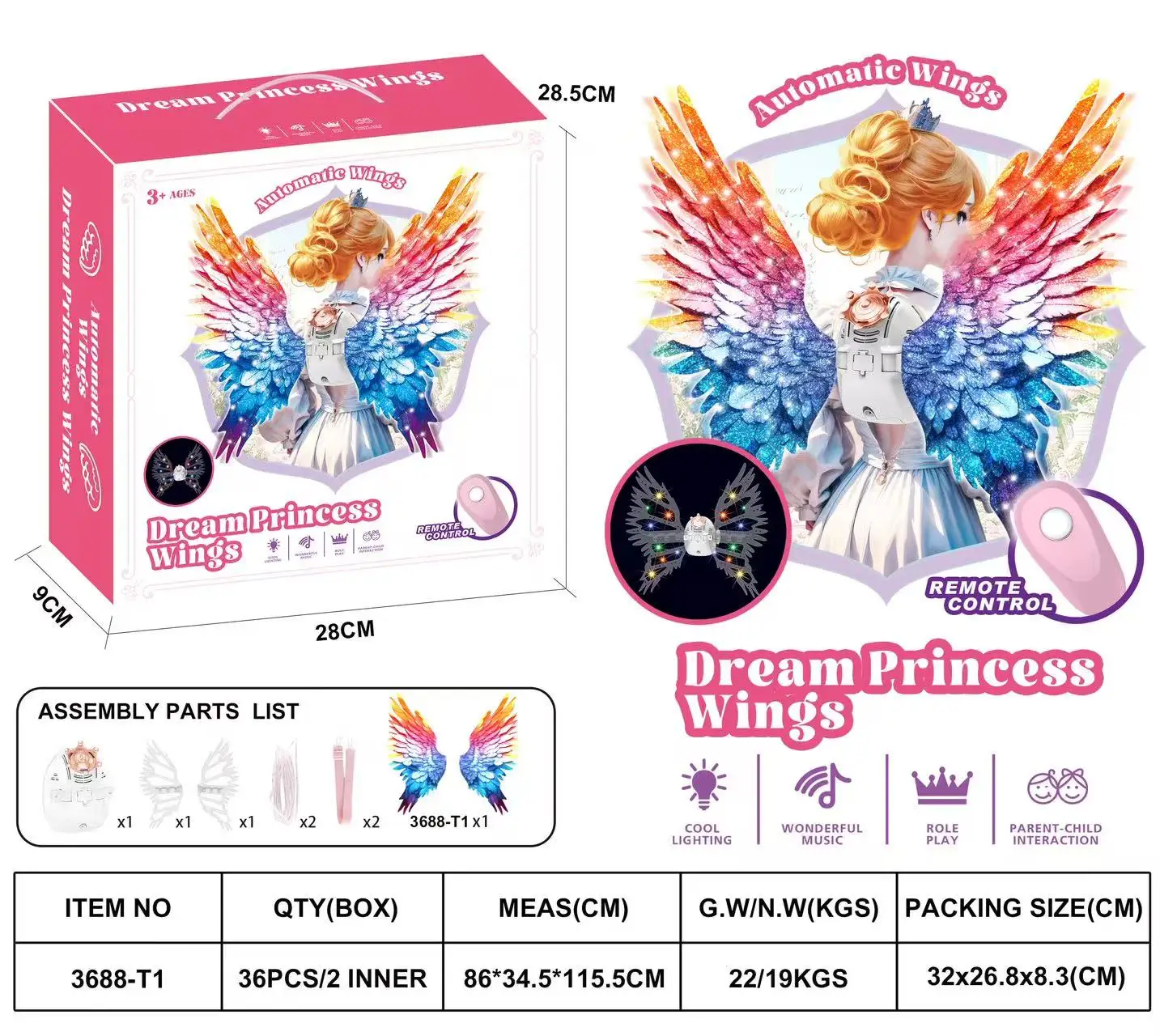 Butterfly Wings Electric Light Moving Music Angel Wings Kids Gift Birthday Party With Spray Can Blow Bubbles Toys