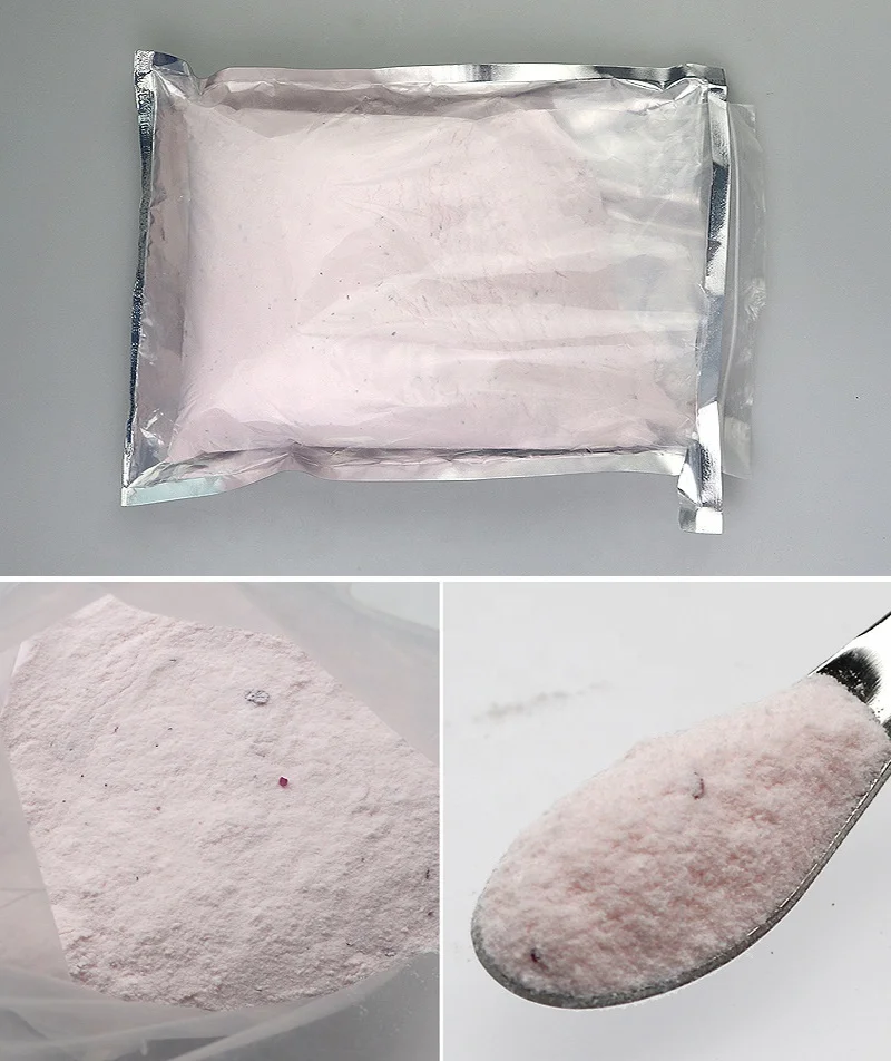 private label Natural Rose Petal Pink Face Jelly Whitening Peel Off Facial Soft Powder Mask