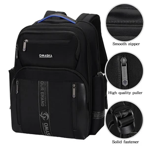 OMASKA Custom Logo Student Bag Men School Business Men Laptop Backpack