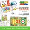 Five-in-one bouncing chess-magnetic tangram