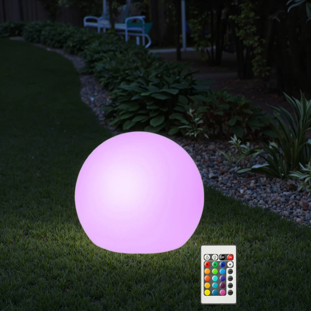  Smart Light-Sensitive Waterproof 25cm LED Ball | Outdoor Landscape Ambient Decorative Light