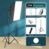 Ensemble de lampes simples à lumière blanche noire-135 W