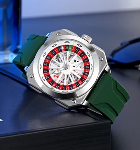 SKMEI 9379 Fashion Business Quartz Movement Silica Gel Band Glass Dial Pointer Display