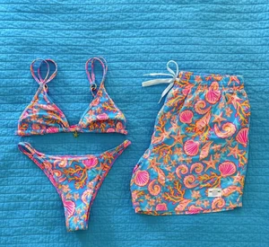 2026 Custom Made New Arrival Two Pieces Swimming Suits Woman Printed Swimwear Beachwear Bandage Sexy Bikini Set for Women
