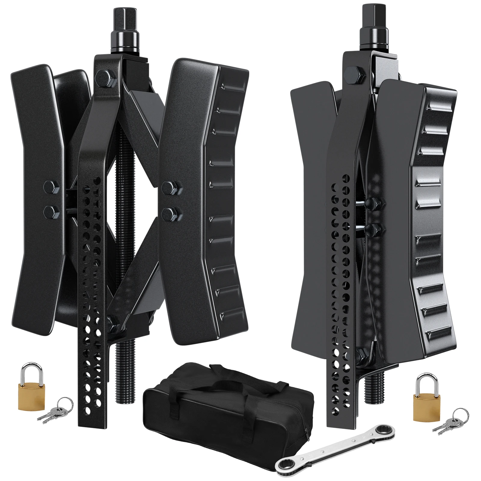 Rv Camper Wheel Chock Stabilizer Scissor Xtype 2 Packs For Rv Travel