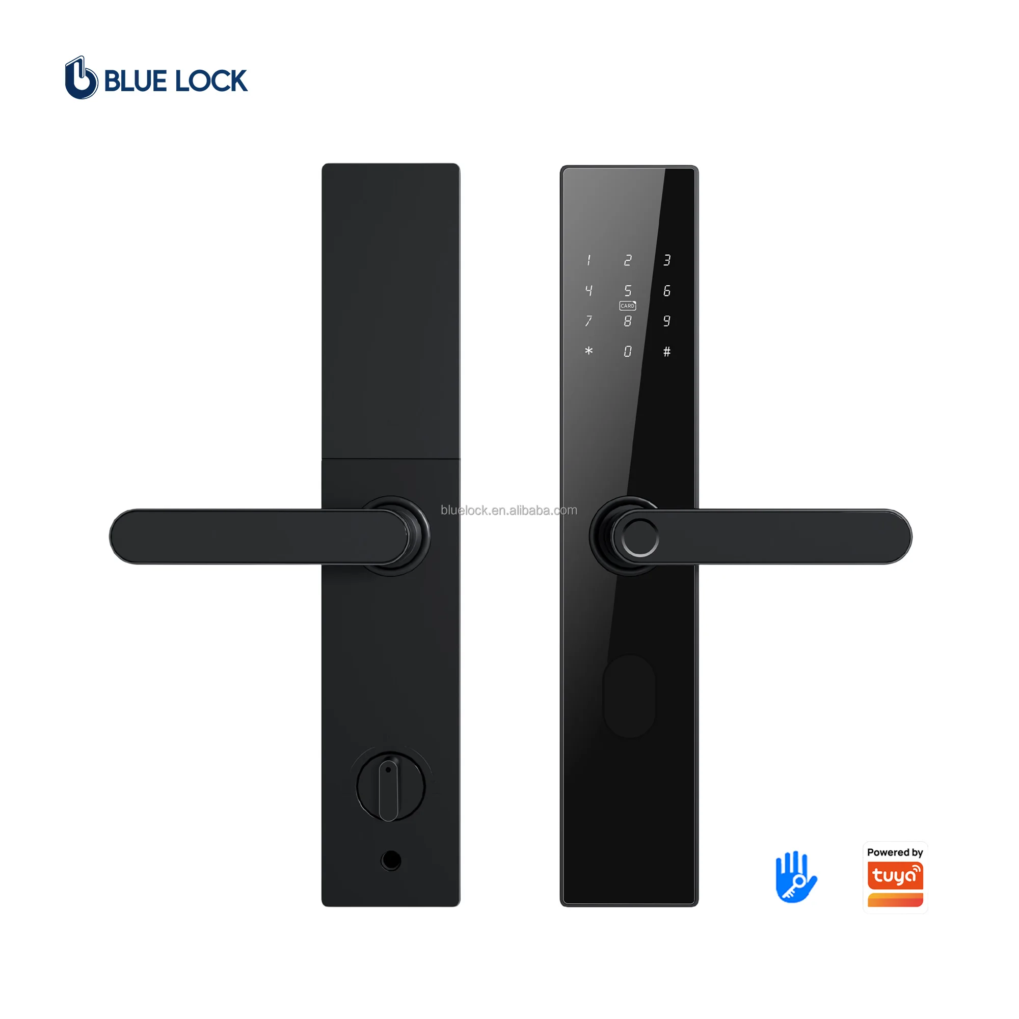 Bluelock TTlock Smart WiFi Digital Handle Biometric Fingerprint for Steel/Aluminum Tuya App Integration Durable Home Security