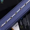 4mm Black agate clover