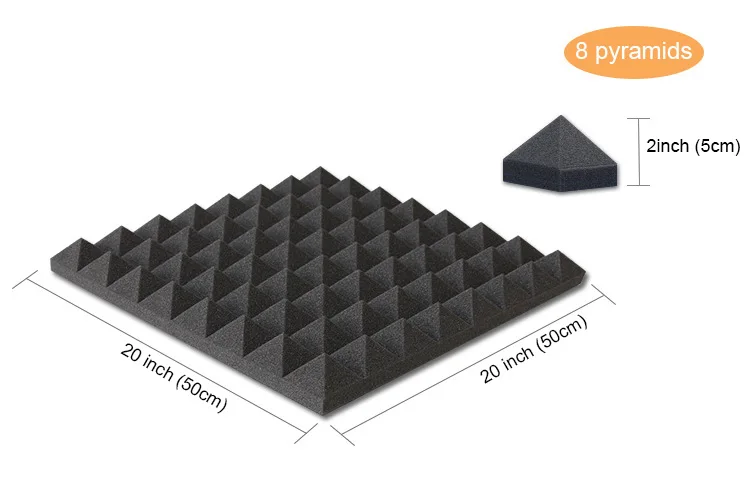 Soundproof Wall Panels Pyramid Acoustic Foam Panels 2