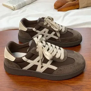 Foreign Trade Retro Hot-Selling Dexun Lace-Up Running Shoes Women 2026 Autumn New Slimming Comfortable Soft Sole Fashion Trend