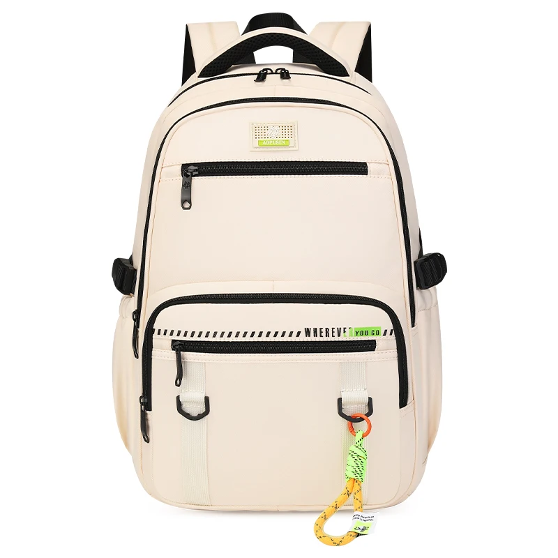 New Fashion Leisure Backpack Male and Female Students School Bag Load Reduction Large Capacity Wear Bags