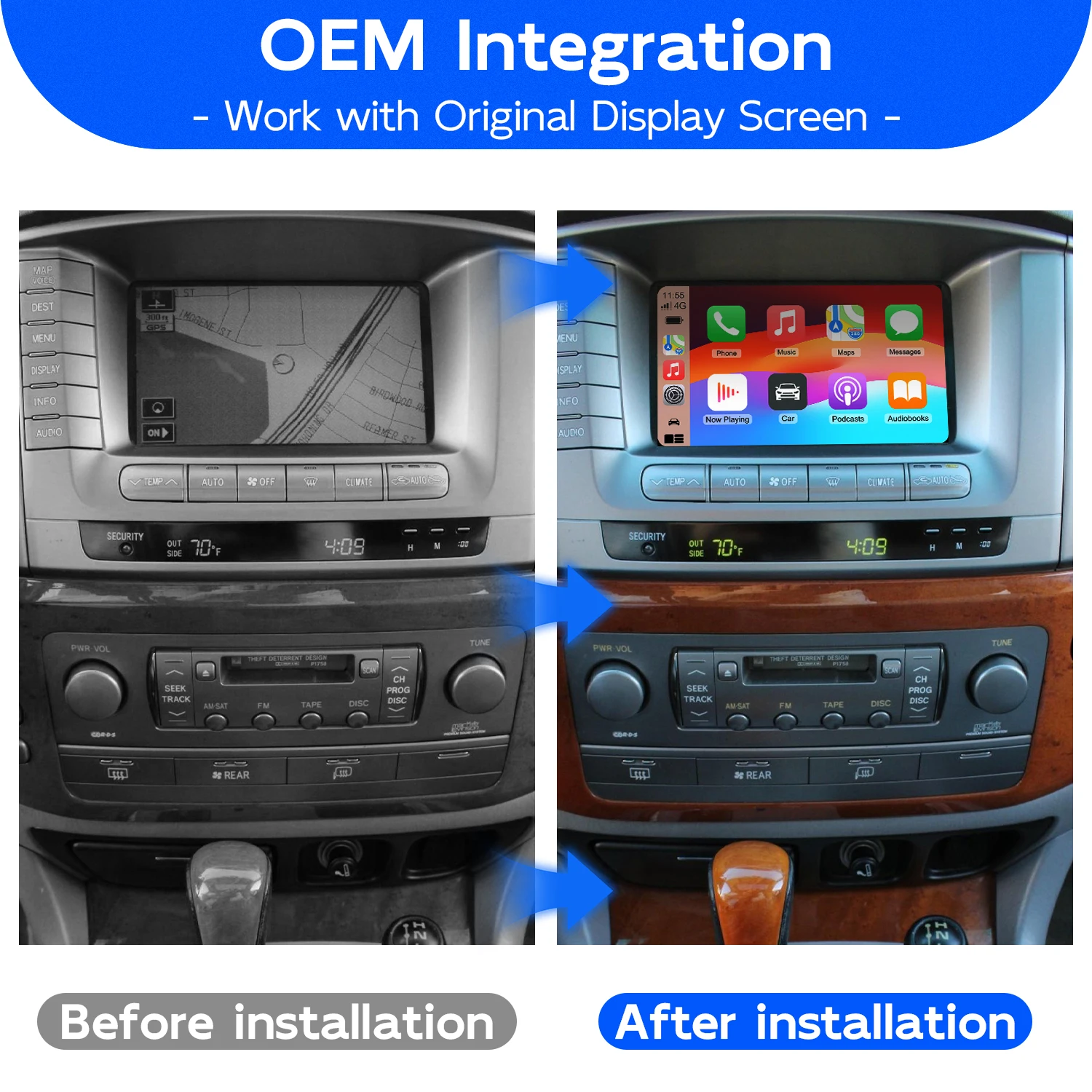 LX470 Auto Electronics - Wireless Carplay & Android Auto
