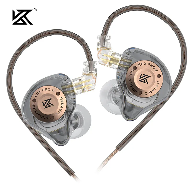 Fone De Ouvido, Intra Auricular, KZ EDX PRO X, Cinza, Dynamic, 1,2m