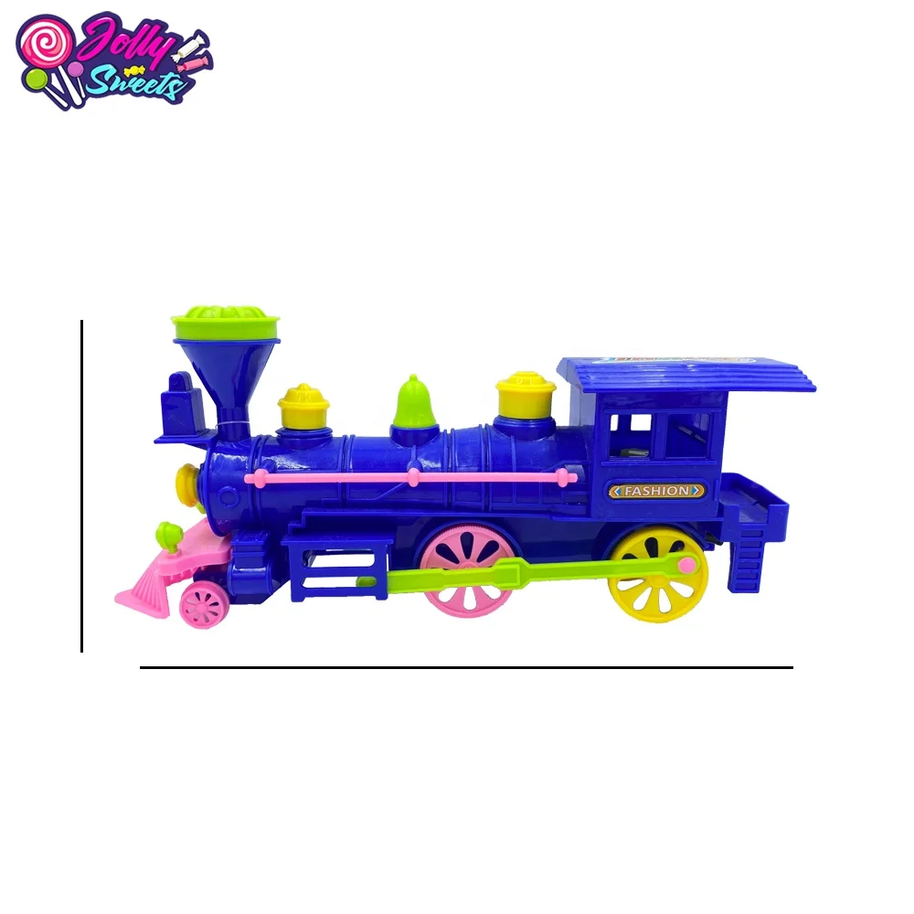 JollySweets Candy Toy Pull String Ringing Train Plastic Car Toy with Candy for Kids