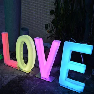 Outdoor Glowing  Waterproof  LOVE Decorations Giant Uppercase Letters Signs