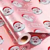Pink Metallic Santa Reindeer
