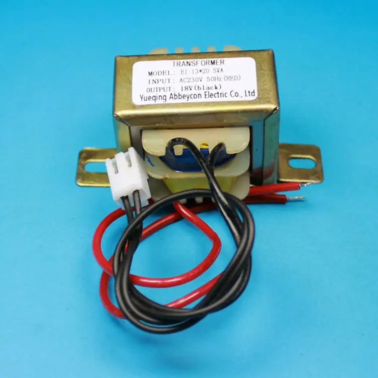 220V 50Hz Single Phase EI Core Power Transformer 12V 10W Output w Cable