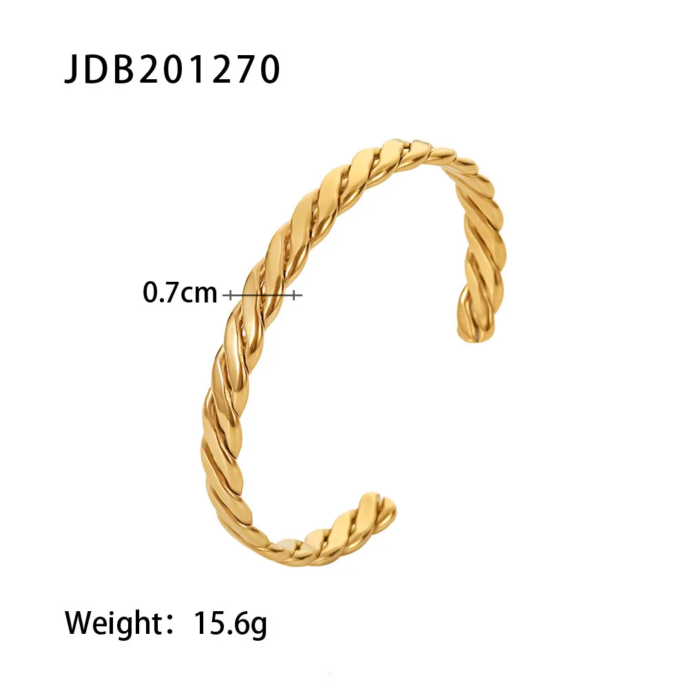 Wholesale Trendy Zircon Inlaid Open Bracelet Gold Cuff Bangle 18K Gold PVD  Plated Stainless Steel Bangle For Women From m.