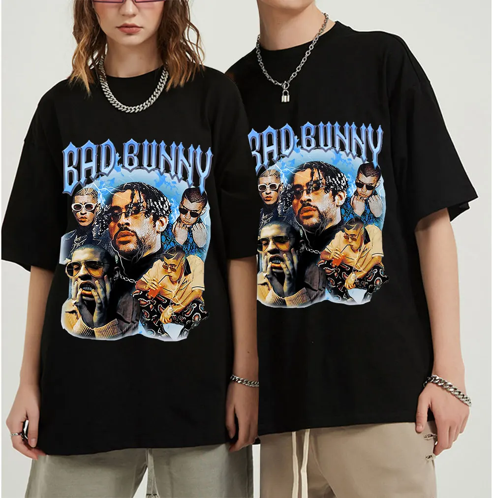 Hip Hop Rapper Bad Bunny Baseball T-shirt Women/Men Fashion Summer Short  Sleeve Funny Tshirts Streetwear Hip Hop Baseball Jersey - AliExpress