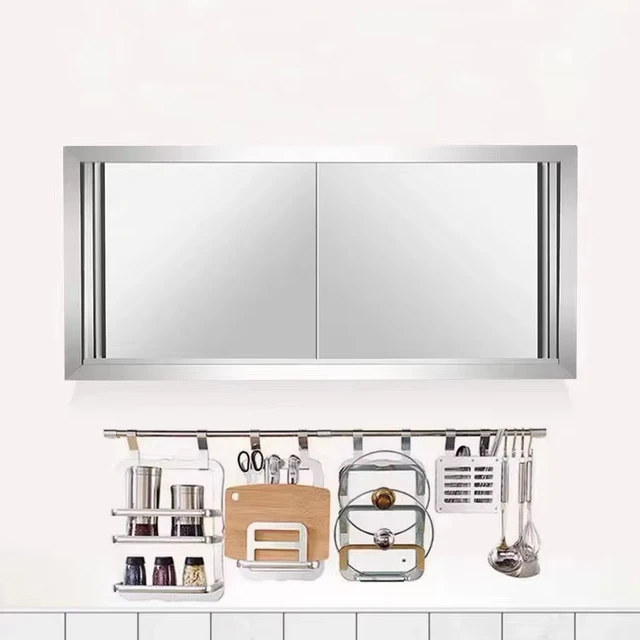 Wall Cabinet for Hotel & Restaurant Kitchen Stainless Steel 201/304 Handing Storage Solution for Bakery Kitchen Equipment