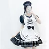 810 Black Style [Apron with Bow Headband]