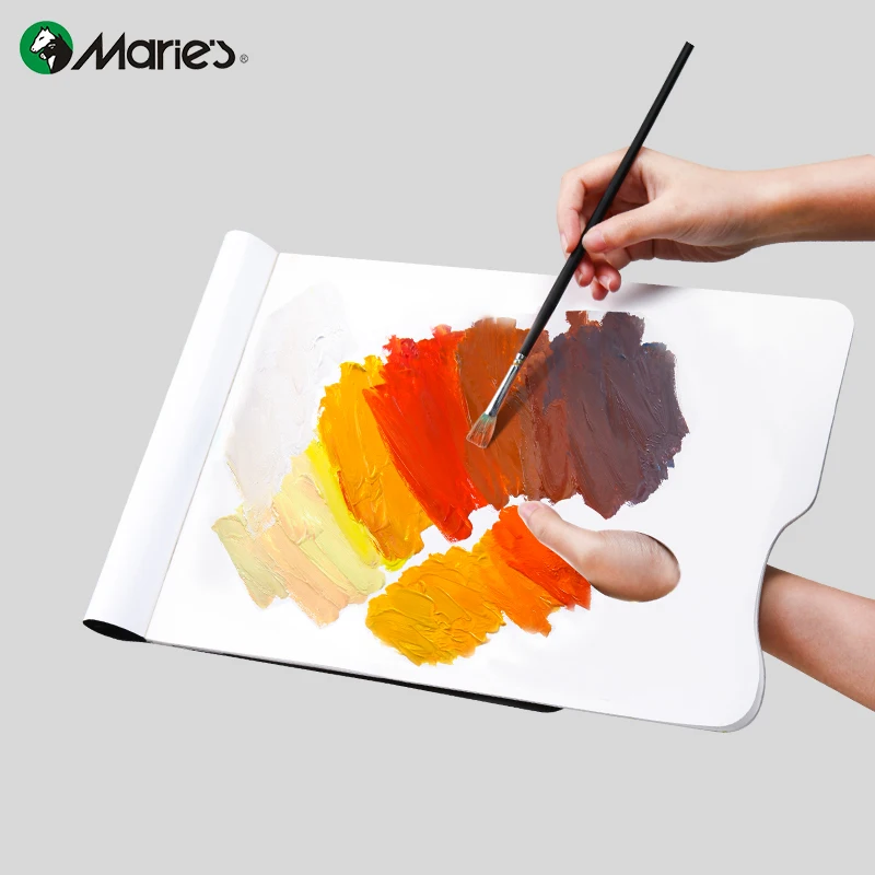 Maries Double-sided Available Disposable Palette Paper for Acrylic Watercolor Oil Paint Color Mixing
