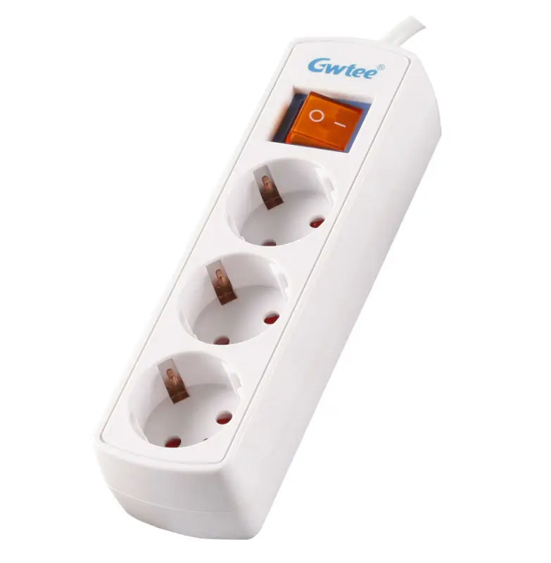 European Standard  Socket 3 Way Outlet  EU  Electrical Switch Socket