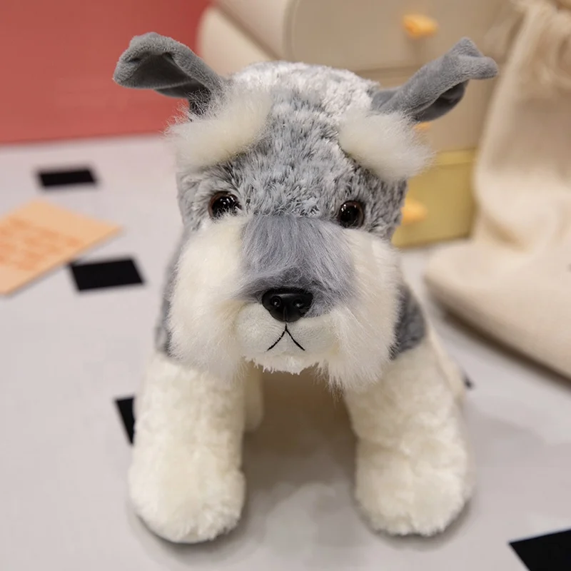 New Arrival Realistic Plush Toy Dog Custom Plush Toy Beagle Dog Mini Soft  Stuffed Plush Schnauzer Dogs