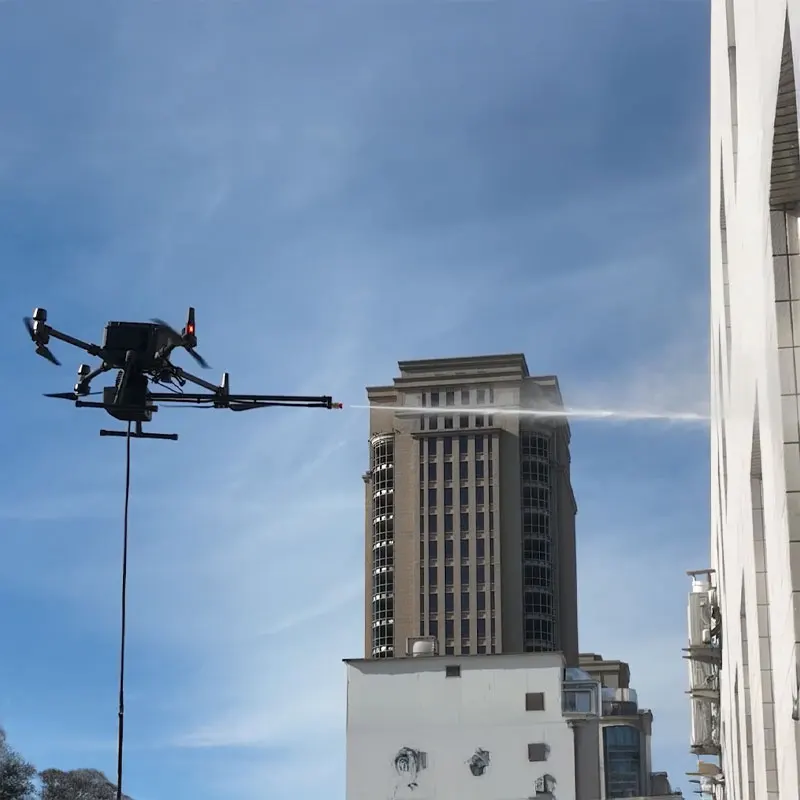 Foxtech T50 Tethered Cleaning System for DJI M300 M350 M400 Window Cleaning Drone UAV Fully Automated Multi Angle Cleaning