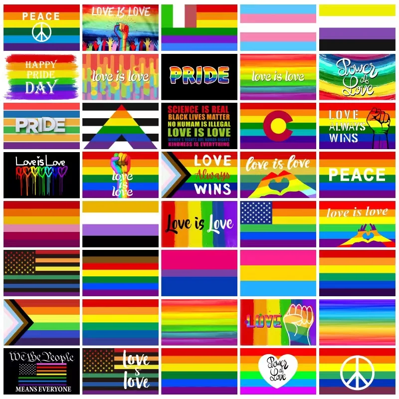 5ft X 3ft Eyelets Pride Accessories Gay Pride Banner Progress Gay Pride ...