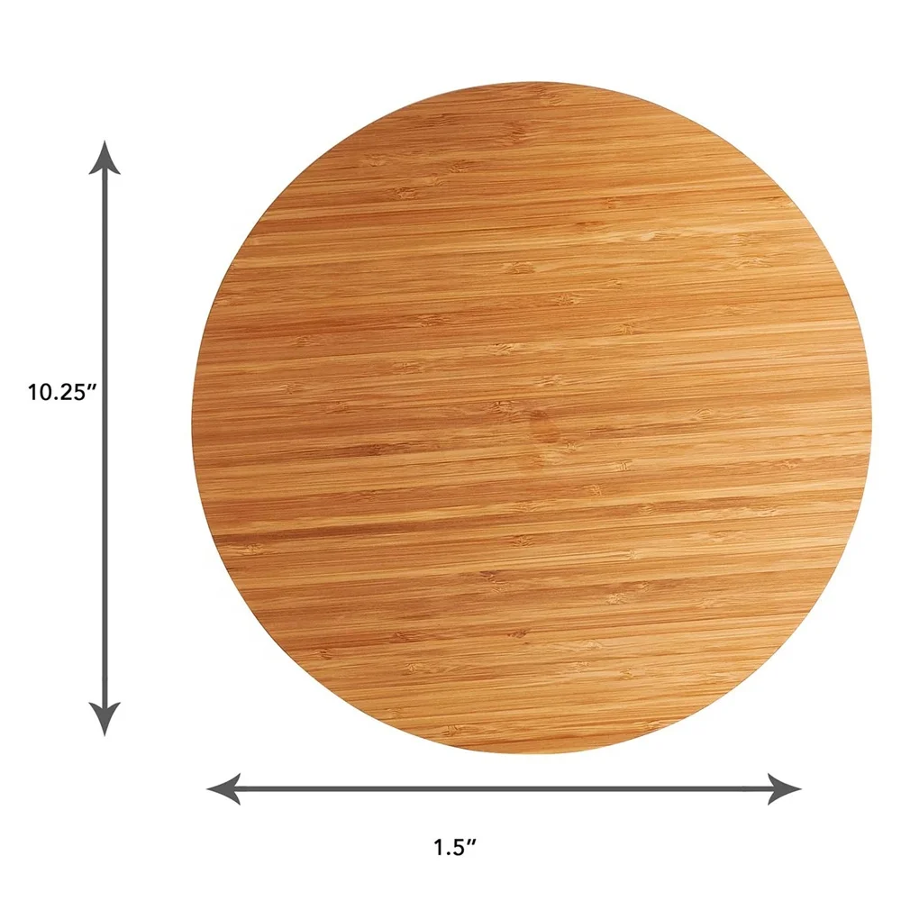 Бамбуковый деревянный кухонный вращающийся ленивый Сьюзен поворотной платформы дисплей лотки