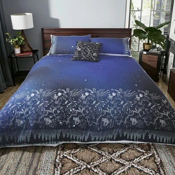 Modern Queen King-Size Cotton Bedding Custom Printed Spring Autumn Quilt Set Comforter for Home Use Wholesale