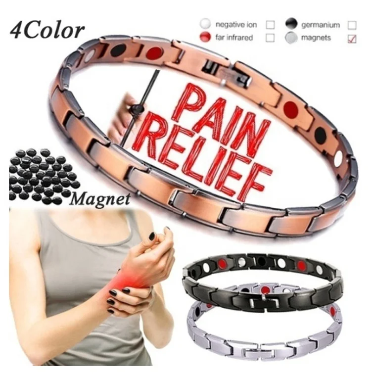 Braccialetto Magnetico per Drenaggio Linfatico, Promuove la Circolazione Sanguigna, Terapia Magnetica, Braccialetto Detox Linfatico Imagineitem