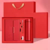 Red notebook pen USB flash drive thermos cup
