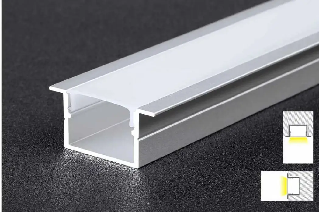 6063 T5 Alu Extrusion Housing Aluminum LED Channel t Slot Recessed Slim ...