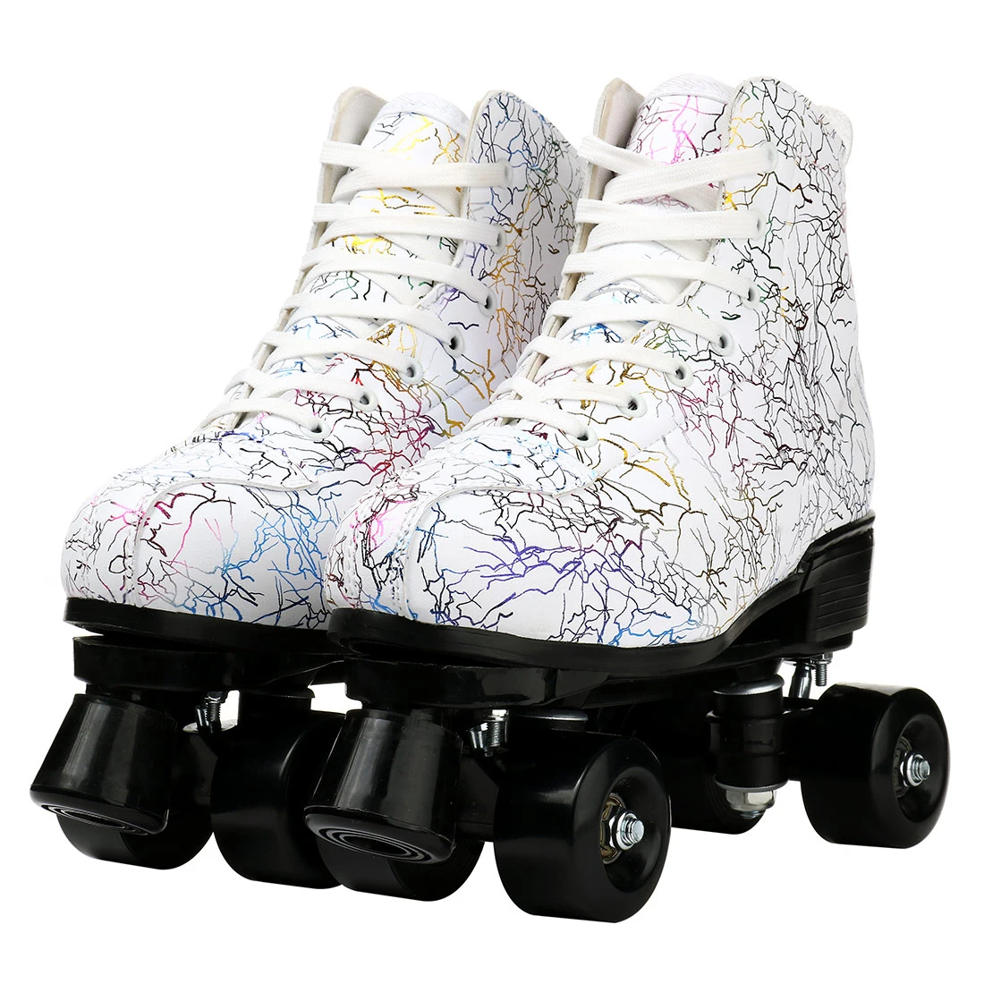 wholesale fashion PU Leather Roller Skates & breathable adult skating shoes 601139