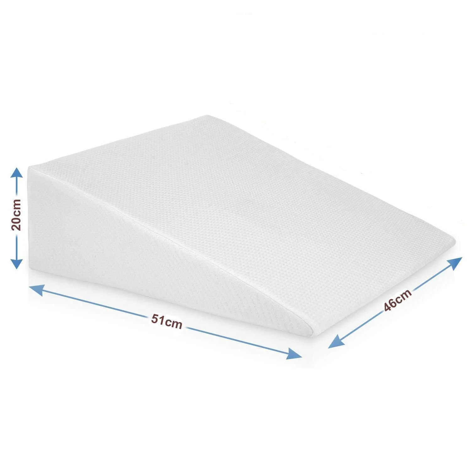 Bed Wedge Memory Foam Pillow Neck, Lumbar, Back Support Pillow for