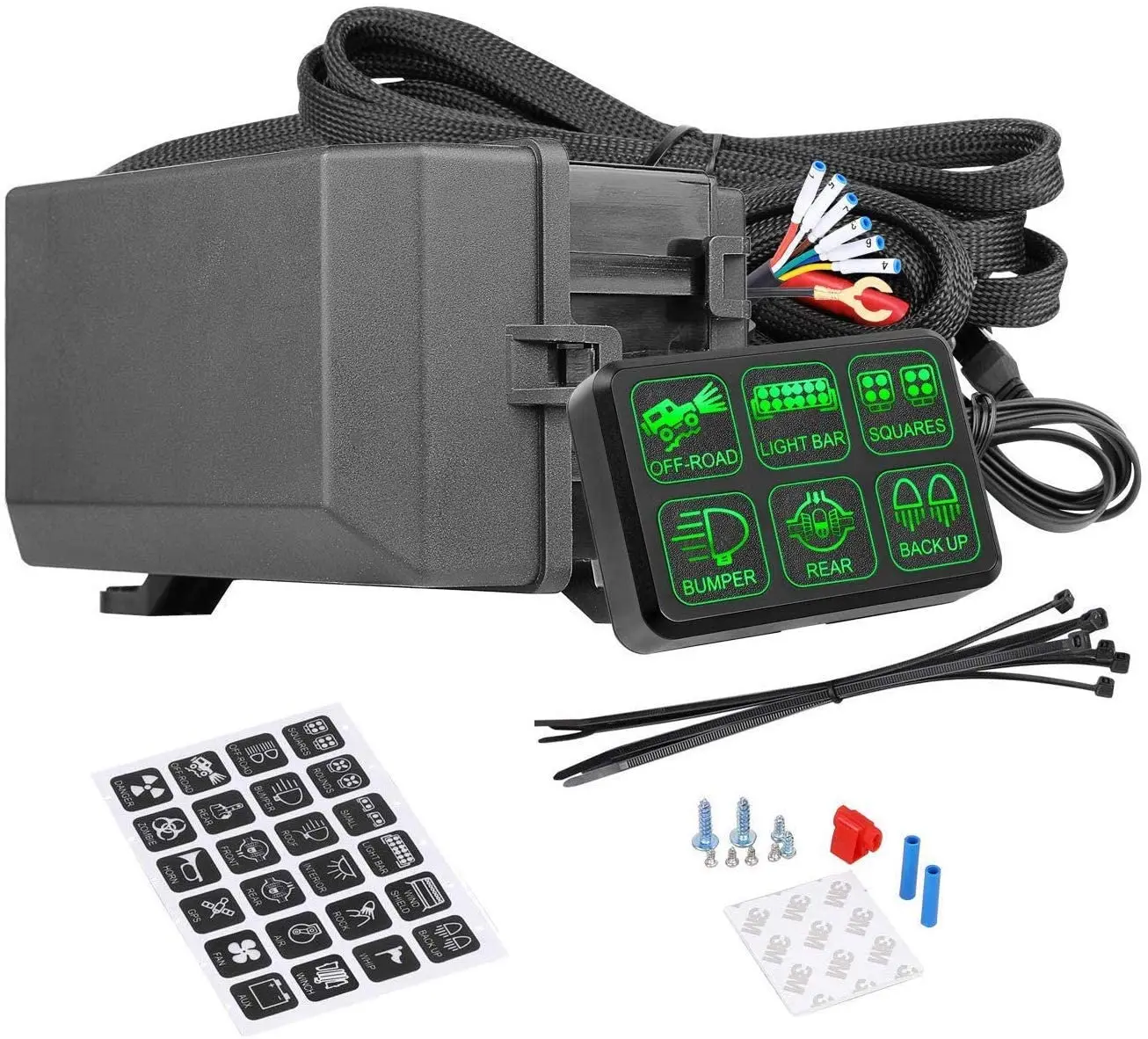 6 банд переключатель панель с универсальной схемой управления коробка кнопка переключатель Pod сенсорный переключатель коробка