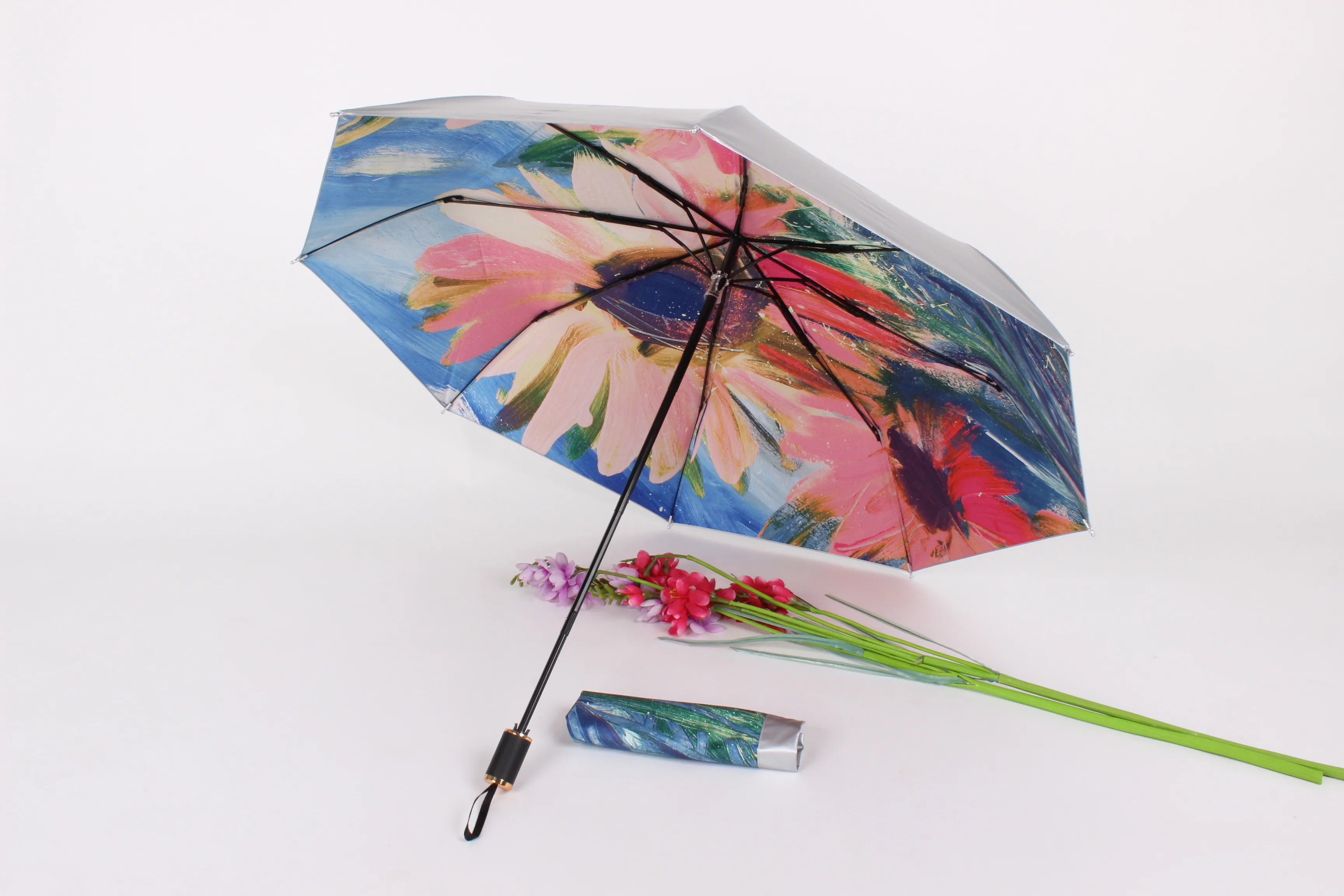 Parasol Super Quality For Lady 50+ Umbrella With Flower Heronsbill And Rose - Buy Parasol Umbrella,Super Quality Umbrella For Lady,Upf 50+ Umbrella With Flower Product on Alibaba.com