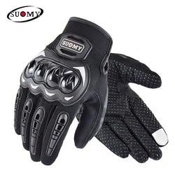 Мотоциклетные перчатки Suomy демисезонные защитные для мотокросса с сенсорным экраном Нескользящие дышащие мужчин и женщин