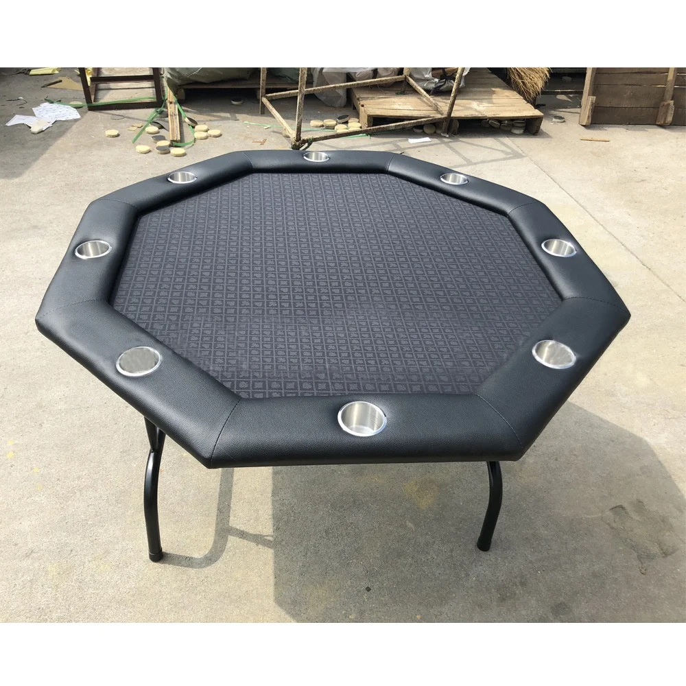 Популярный дизайн восьмиугольный складной покерный стол для казино клуба Техасского холдема 48