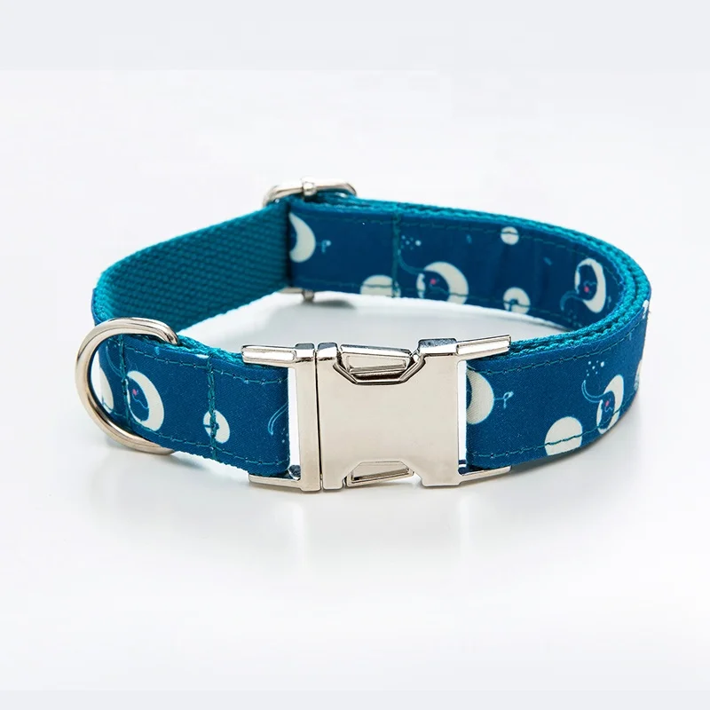 2022 NEW Dog Collars Leash Set Custom logo Brand Dog Collar Leash Printing Luxury Cute Designs Dog Leash Ribbon Collar