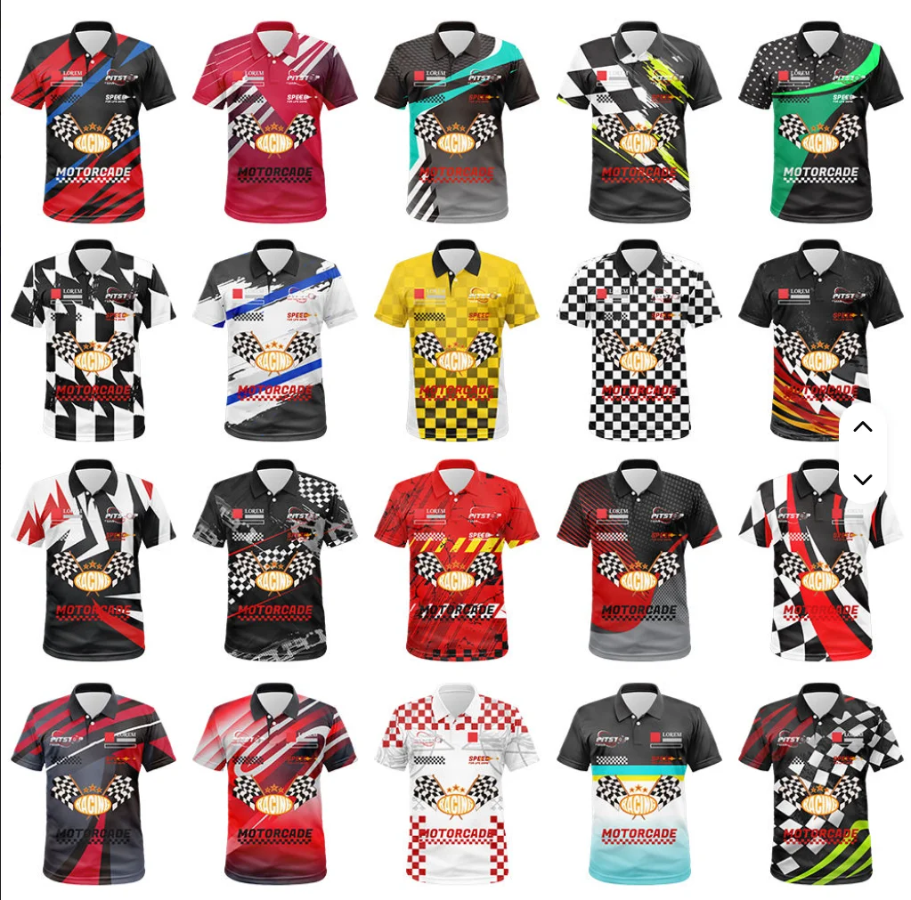 Custom Club Red Bul F1 Camisa Elastic Force Motorcycle Auto Racing Wear Racing Suits Uniform Cycling Clothing  Polo Shirts Men