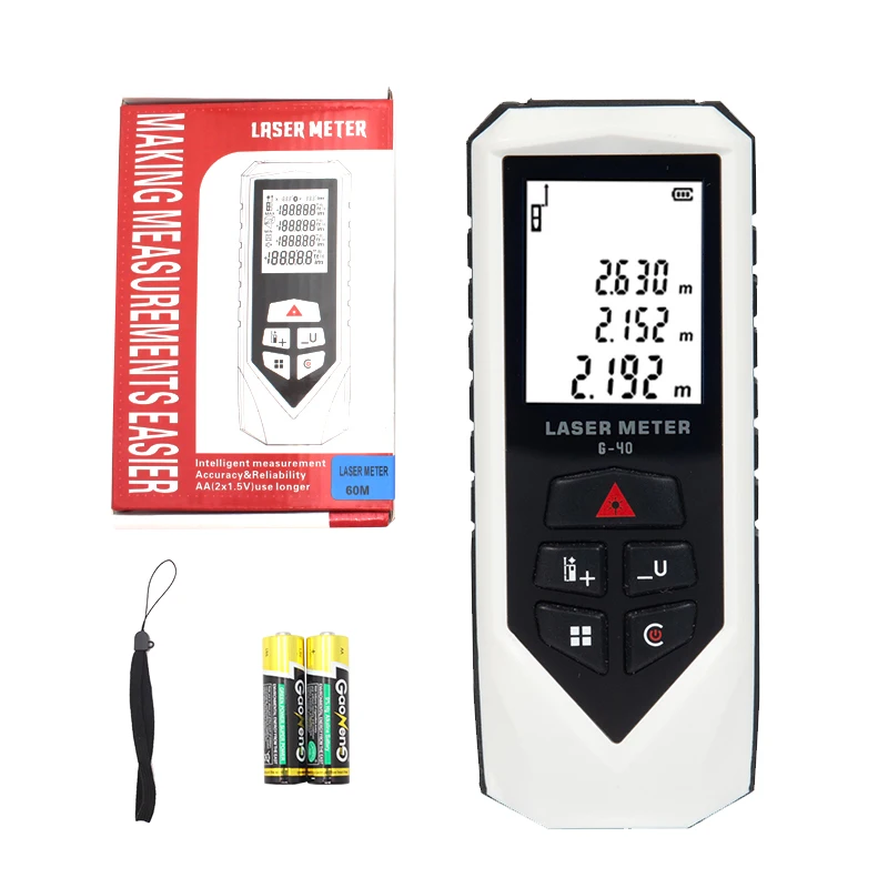 JSPERFECT Cheap Price Red Beam 60 m Outdoor Precision Laser Distance Meter