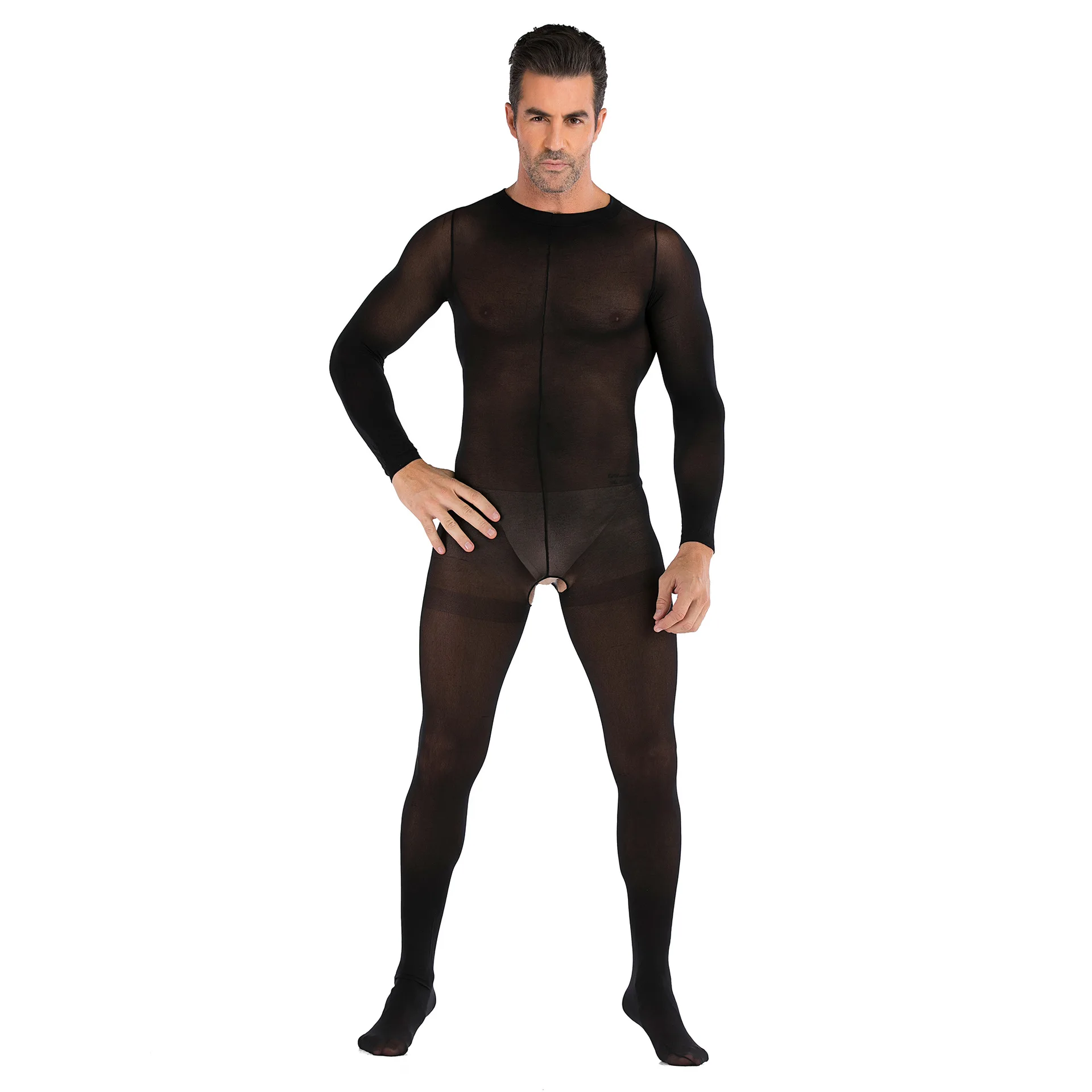 Multi-style Plus Size Men Bodystocking Spandex Bodysuit For Mesh ...