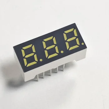 7 Segment LED Display 0.3 Inch 3 Digit White Light for Mini Counters Voltage Meters Micro Control Panels Digital Indicator Part